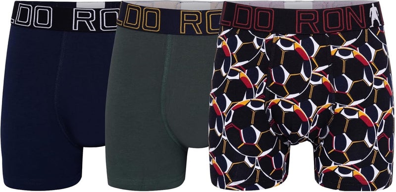 CR7 Boy's 3 Pack Cotton Blend Trunks - Image 5